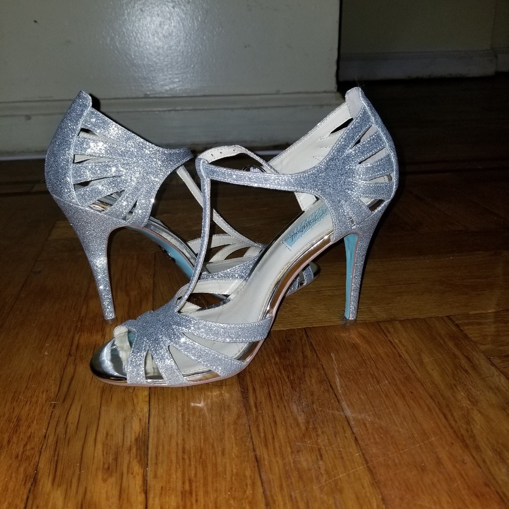 Silver T Strap Sandal